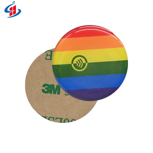 Free Sample Custom QR Code Logo Round Antenna RFID <strong>NFC</strong> Phone <strong>Tag</strong> for Social <strong>URL</strong> Sharing - Product Image 4