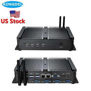 Mini PC Industrial en Stock en EE. UU., Core I5, 4GB RAM+128GB SSD, 4 Puertos COM RS232, 2 LAN, HD+VGA, Carcasa Metálica Completa Sin Ventilador NC1037 Mini P - Product Image 1