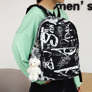 Sac à dos décontracté grande capacité de voyage en plein air imprimé partout Sac à dos collège <span class=keywords><strong>lycée</strong></span> Sacs d'école pour garçons - Product Image 2