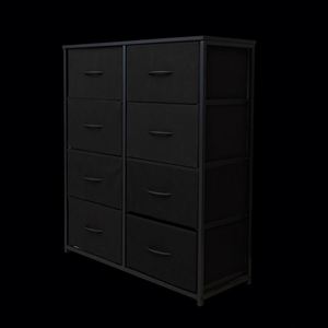 Modern 8 <b>Drawer</b> Fabric Dresser MDF Pine Wood Storage Cabinet Freestanding Bedroom Furniture - Product Image 6