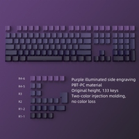 Extreme Day Gradient Side Engraved Luminous 133 Keys Mechanical Keycaps PBT 2-colour Injection Moulding Original Height Keycaps