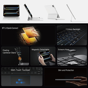 Clavier magnétique à aspiration avec pavé tactile <span class=keywords><strong>QWERTY</strong></span> américain pour Samsung Galaxy Tab - Vente flash - Product Image 4