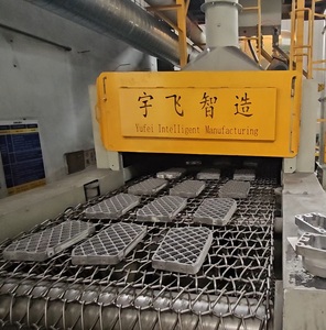 Convoyeur à bande métallique en acier au manganèse Yu Fei avec moteur PLC et boîte de vitesses pour <span class=keywords><strong>machine</strong></span> de sablage automatique - Product Image 6
