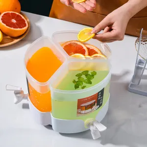 Tiktok Hot Bpa Gratis Home 5.2l Grote Capaciteit Drank Dispenser Gekoelde Kraan Water Emmer Draaibare 3 Grid Koude Ketel