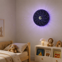 Lampe de bureau moderne en ABS, design créatif, ciel étoilé RGB noir, forme de donut, charge USB, commande tactile, lampe murale LED réglable, décoration de la maison
