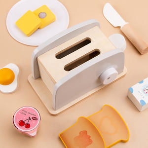 Mini machine à pain en bois pour enfants jouet de jeu de simulation de cuisine et de nourriture pour l'apprentissage éducatif précoce pour les enfants garçons et filles - Product Image 2