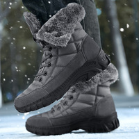 Bottes tactiques personnalisées pour hommes, bottes de neige à tige haute, imperméables, antidérapantes, chaudes pour l'hiver, semelle extérieure en plastique, chaussures de randonnée