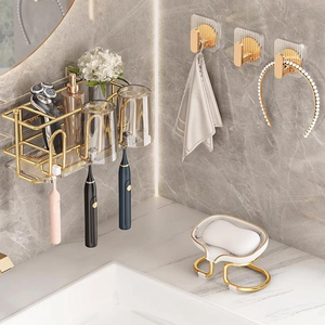 Hot Self-adhesive Wall <b>Hooks</b> Acrylic Bathroom <b>Hooks</b> <b>for</b> Hanging Waterproof Adhesive <b>Hook</b> <b>Towel</b> Holder Home Accessories - Product Image 3