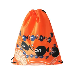 SSG promosyon geri dönüşüm yüzme plaj çantası çocuk kıyafet dolabı su geçirmez özel Logo İpli çanta