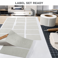 Ensemble d'étiquettes en papier gaufré multi-tailles, autocollants adhésifs personnalisés avec texture pour emballage cadeau et image de marque, faible MOQ