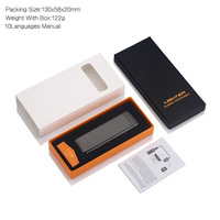 Meilleur Cadeau d'Affaires : Briquet Électrique à Arc Personnalisable avec Logo, Rechargeable USB, Indicateur de Puissance, en Alliage de Zinc, Coupe-Vent, pour Fumeurs