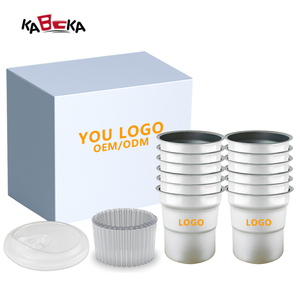 Vasos de Aluminio KABCKA con Logotipo Personalizado, Vasos Desechables Ligeros y Reciclables para Fiestas, Tazas de Cerveza de Metal - Product Image 4