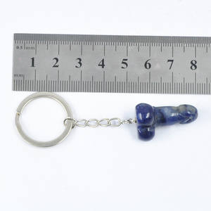 Penis Kristal Sleutelhanger Natuurlijke Obsidiaan Steen <span class=keywords><strong>Dildo</strong></span> Vormige Sleutelhanger Edelsteen Voor Cadeau Kristal Jade Creatieve Grappige Penis Sleutelhanger - Product Image 3