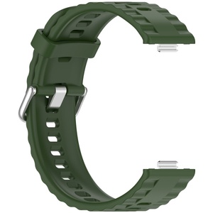 Bracelet de montre intelligente Bracelet de remplacement souple Bracelet de sport pour <span class=keywords><strong>Huawei</strong></span> Fit 3 <span class=keywords><strong>4</strong></span> <span class=keywords><strong>Pro</strong></span> Argent Noir Boucle Bracelet de montre - Product Image 4