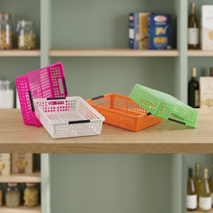DYNASTY Plateau à pain en plastique écologique personnalisé, panier à fruits et légumes en maille, caisses empilables de qualité alimentaire et boîte alimentaire - Product Image 3