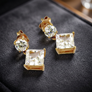 Hot Dazzling CZ <b>Earring</b> Zircon 925 Sterling <b>Solid</b> <b>Silver</b> Trendy Square Cushion Cut Huggie <b>Earrings</b> Jewelry Women - Product Image 3