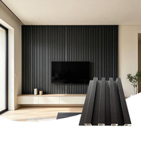 Revestimiento de Pared de WPC Acanalado Multitono Moderno, Resistente al Fuego B1, de Instalación Rápida, para Uso Doméstico y Hotelero