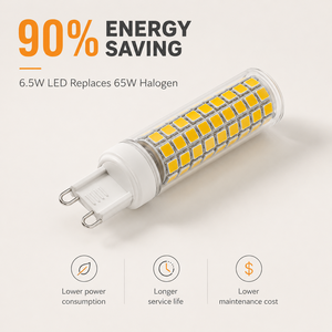 หลอดไฟ LED ข้าวโพด G9 7W 138LED 800-850LM AC 120V/230V SMD ปรับความสว่างได้ FCC ETL CE RoHS 15000H รับประกัน 2 ปี โคมไฟระย้า - Product Image 4