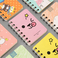 2025 dessin animé imprimé Mini spirale personnalisé mignon cahiers enfants à feuilles mobiles lié école papeterie cadeaux papier carton couverture