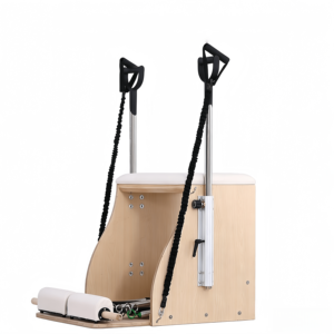 Chaise Wunda en bois de chêne et d'érable, combo stepper et baril d'échelle pour la maison, le studio de yoga et l'entraînement de fitness du tronc - Product Image 2