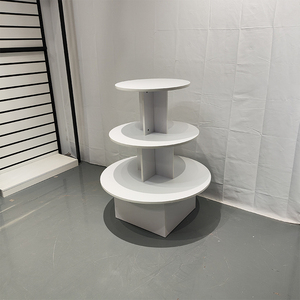 Commercio all'ingrosso della fabbrica di HIKUYA 3 tier tavolo quadrato rettangolo tavolo di legno al dettaglio tavolo da esposizione <span class=keywords><strong>per</strong></span> <span class=keywords><strong>gioielleria</strong></span> negozio di vestiti - Product Image 4