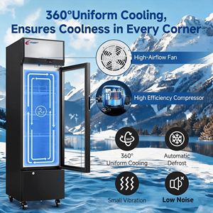 Congelador Vertical con Puerta de Vidrio para Supermercado, Enfriador de Bebidas, Refrigerador para Exhibición de Bebidas como <span class=keywords><strong>Coca</strong></span>-<span class=keywords><strong>Cola</strong></span>, Pepsi - Product Image 3