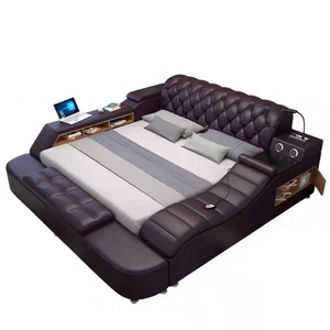 Tatami en cuir moderne intelligent rangement pour chambre à coucher ensemble de <span class=keywords><strong>lit</strong></span> multifonctionnel King Size Up-Holstered <span class=keywords><strong>lit</strong></span> de Massage de chambre à coucher de sexe de Style Royal - Product Image 4