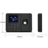Sistema de Control de Asistencia Biométrico USB con Lector de Huellas Dactilares y Reloj Checador con Función de Reinicio para Registro de Entrada/Salida de Empleados
