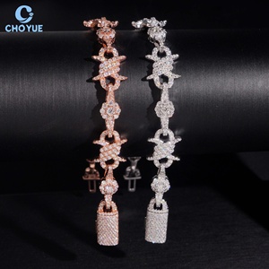 Hot Sale Moissanite Cuban Link <b>Bracelet</b> 13mm Rhodium Plated <b>Solid</b> 925 <b>Silver</b> Hiphop Iced Out Jewelry - Product Image 1