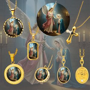 Pendentifs de style religieux GIVELUCK Saint <span class=keywords><strong>Gabriel</strong></span> l'Archange avec pendentif Zen Espérance et Courage - Product Image 1