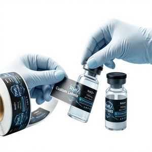 Étiquettes personnalisées pour flacons de peptides 3ml 5ml 10ml, autocollants adhésifs en rouleau, étiquettes de petite taille sur mesure, fournisseur d'impression d'emballages - Product Image 1