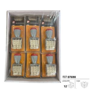 Segnaletica digitale 12 unità in confezione scatola Rif. 07698 Timbro autoinchiostrante in plastica per uso ufficio - Product Image 1