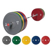 Discos de Pesas de Goma de Alta Densidad FANGBU para Gimnasio, Competición, Coloridos, Duraderos, Universales, con Logotipo Personalizado Disponible, OEM/ODM