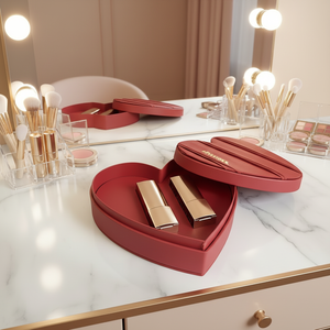 Caja de Papel para Lápiz Labial con Forma de Corazón Irregular de Lujo |   Cajas de Regalo Personalizadas con Logotipo, Empaque de Regalo Cosmético Premium - Product Image 1
