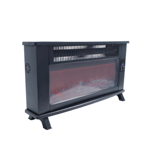 Chauffage électrique à tube avec sortie d'air supérieure, télécommande, effet de flamme 3D et plusieurs vitesses - Product Image 3