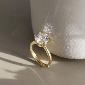 แหวน RINNTIN LZR36 แบบกำหนดเอง ประดับเพชรคิวบิกเซอร์โคเนีย 8A แหวนนิรันดร์สำหรับผู้หญิง เครื่องประดับ CZ แหวนหมั้น แหวนเงินแท้ 925 ประดับเพชร - Product Image 3