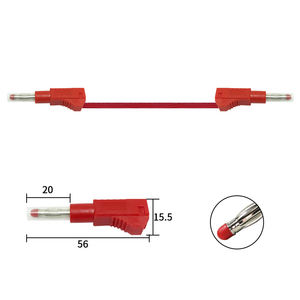 Werkseitig Passen Sie den stapelbaren 4-mm-Sicherheits-Bananenstecker an das 4-mm-Bananenstecker-Testkabel an - Product Image 2
