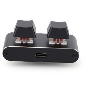 Tastiera Meccanica Programmabile a 2 Tasti in Lega di Alluminio, Tastierino USB con Macro e Interruttori Rossi per Gaming, Tasti di Scelta Rapida Personalizzabili - Product Image 1
