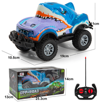 Voiture télécommandée à dérive, jouet RC de course tout-terrain à grande vitesse avec forme de requin et lumière