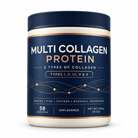 Mélange de collagène de haute qualité OEM poudre de protéines multi collagène 5 types de source alimentaire collagène de type I, II, III, V & X