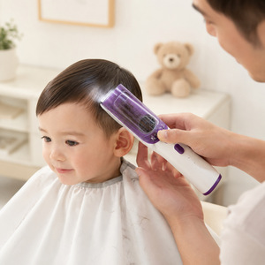 Cortadora de pelo para bebés, recargable, resistente al agua, de bajo ruido, para uso doméstico, cuerpo de plástico, carga USB - Product Image 1