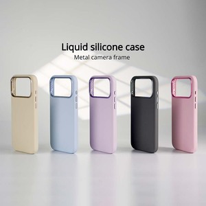 Étui S071 pour iPhone, cadre métallique, coque en silicone liquide pour iPhone 12 14 15 16 17 18 Pro Max, pour Samsung S25 Ultra, coque Android - Product Image 6