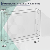 Lot de 10 étuis de protection pour jeux vidéo, boîte transparente en PET recyclé pour SNES N64, protection UV premium de 4 pouces