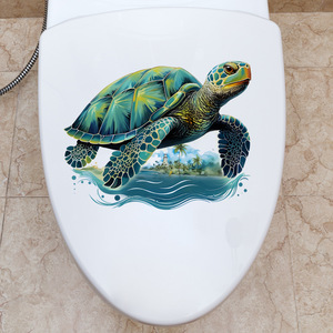 Autocollant mural imperméable en PVC MS4384-ZC, tortue <span class=keywords><strong>de</strong></span> dessin animé, 25*30cm, décoration murale pour <span class=keywords><strong>salle</strong></span> <span class=keywords><strong>de</strong></span> <span class=keywords><strong>bain</strong></span>/<span class=keywords><strong>WC</strong></span>, autocollant mural auto-adhésif - Product Image 2