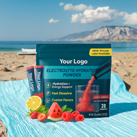 Poudre d'électrolytes multivitaminés sans sucre, marque privée OEM - Boissons électrolytiques - Complément d'endurance et d'énergie