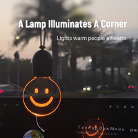 Petite veilleuse créative en forme d'ampoule, mini décoration lumineuse pour voiture, éclairage d'ambiance pour les trajets nocturnes, lumière LED suspendue pour voiture