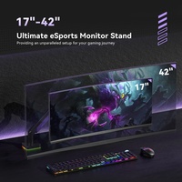 17 "-45" 15kg bras de moniteur d'écran Ultrawide ordinateur robuste réglable simple ressort à gaz support de moniteur support de bureau