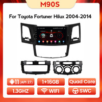 Autoradio à commande vocale Mekede pour Toyota Fortuner AN50 AN60 HILUX Revo Vigo 2008-2014 8+128g Caméra 360° Ventilateur de refroidissement BT Stéréo