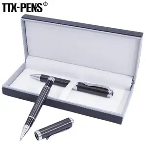 TTX Luxury Design Branded classic Special Heavy Metal Set di penne a sfera con rullo in fibra di carbonio