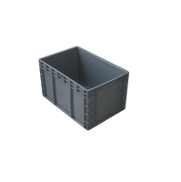 600x400x340mm Boîtes en plastique Logistique Caisse emboîtable et empilable Boîte en plastique industrielle Taille personnalisée Boîte solide EU 2.4KG CN;JIA